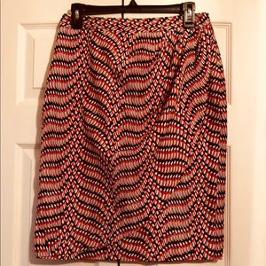 Jones Studio Separates Abstract Faux Wrap Skirt  4